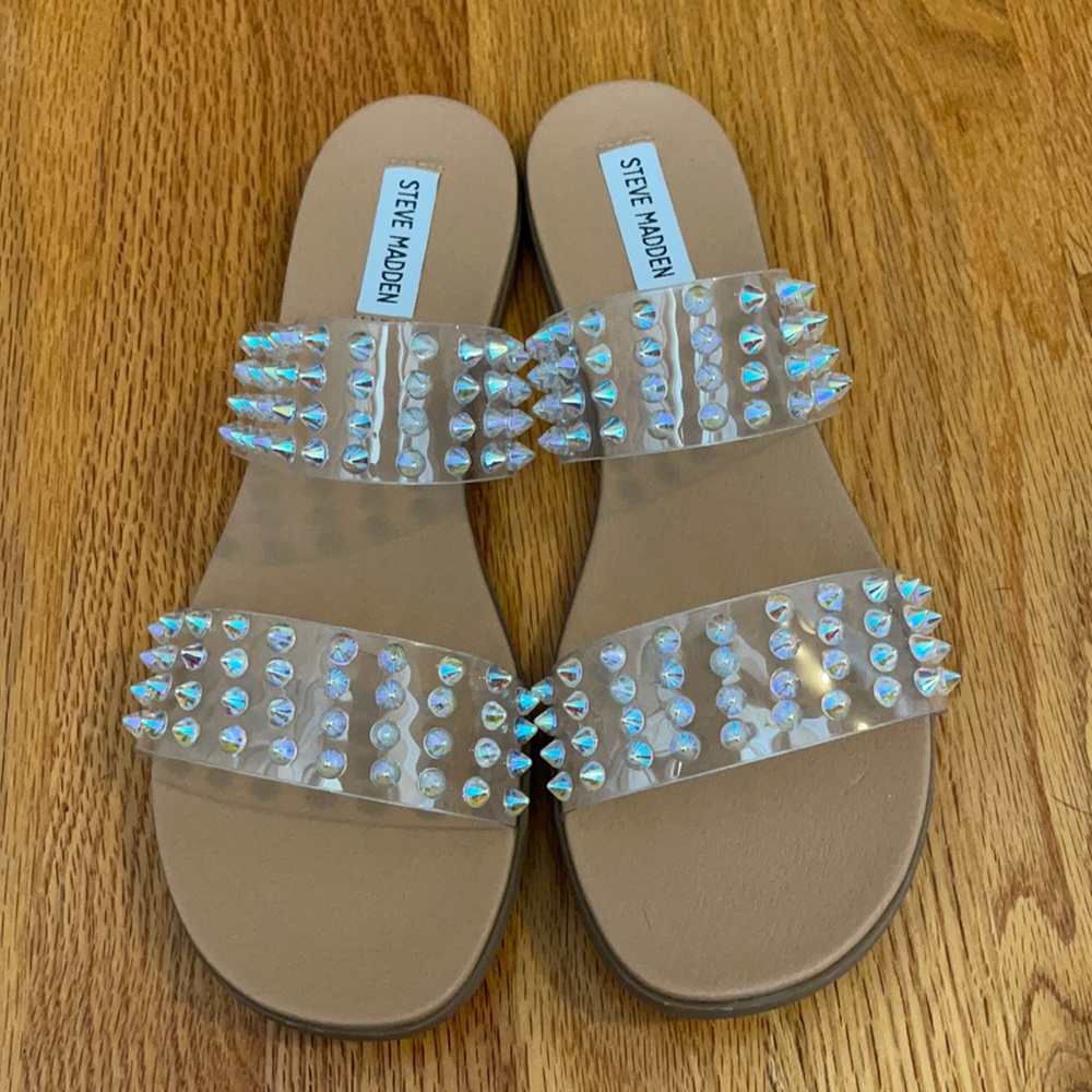 Steve Madden Blizie Sandal 9.5 NIB in Iridescent